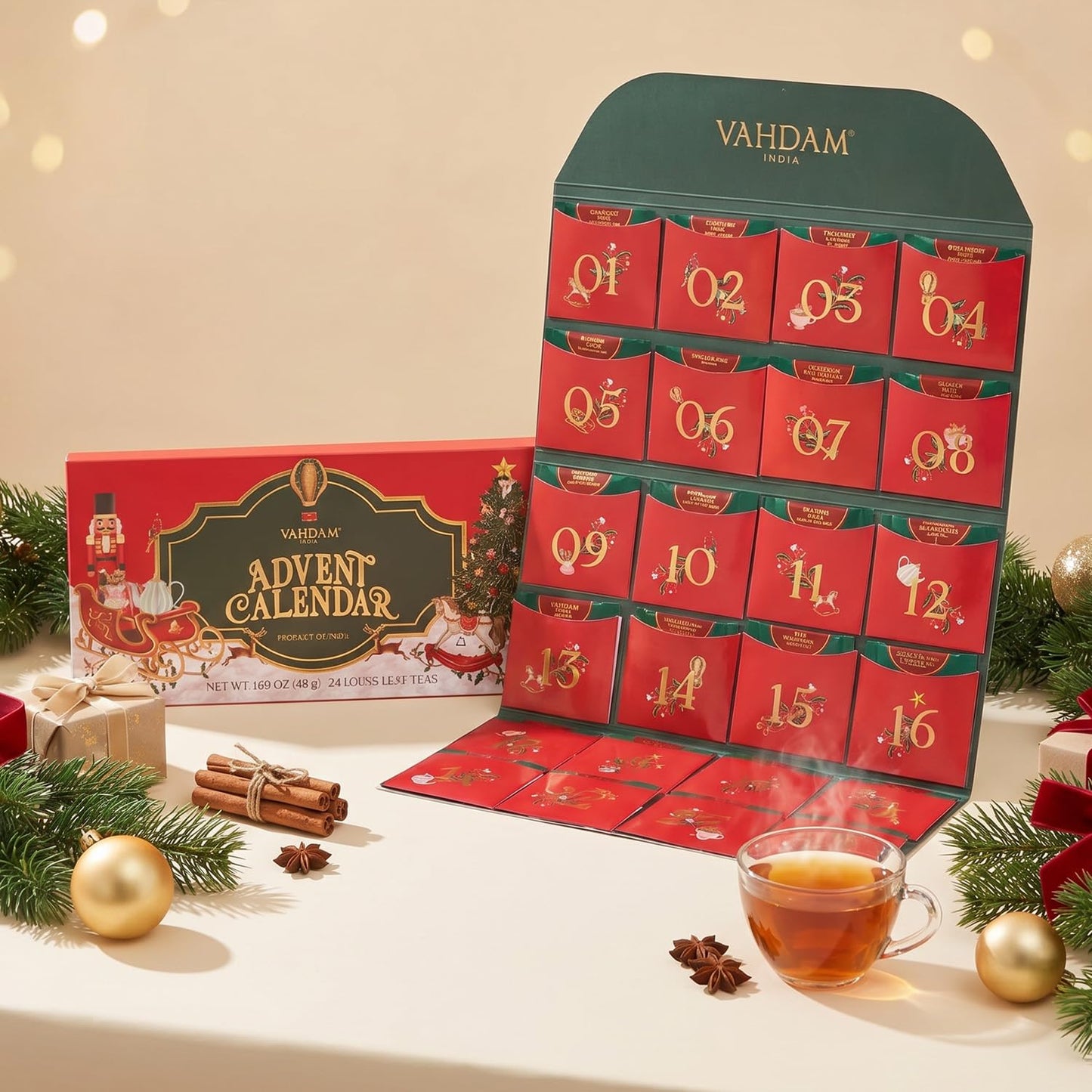 VAHDAM, Oprah's Favorite Tea Gift Set | 3 Premium Chai Teas in Golden Tin Caddy Gift Box | Exotic Chai Tea Blends | Gluten Free, Non GMO | Gifts for Men And Women