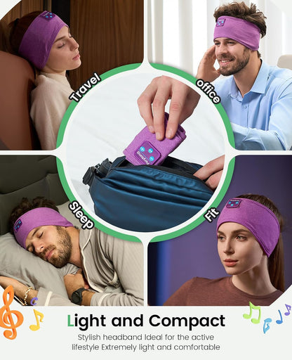Perytong Sleep Headphones Wireless, Bluetooth Sports Headband Headphones with Ultra-Thin HD Stereo Speakers Perfect for Sleeping,Workout,Jogging,Yoga,Insomnia, Air Travel, Meditation (Grey)