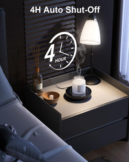 SWEETFULL Coffee Mug Warmer, Electric Cup Warmer for Desk - Wood