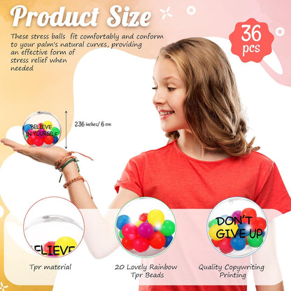 Shappy 12 Pcs Inspirational Sensory Balls, Motivational Fidgets, 2.36 Inch
