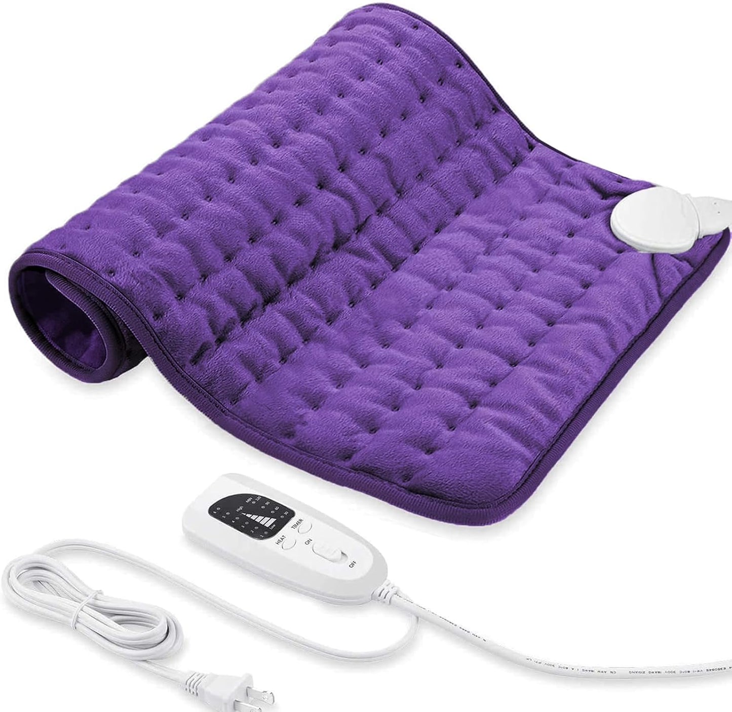 Electric Heating pad with 6 Heat Settings, Auto Shut Off, Dry Electric Heating for Back Neck Knee Arms Legs Shoulder Heat Pads for Christmas Birthday Father Mother's Day (24"X12", Gray Green)