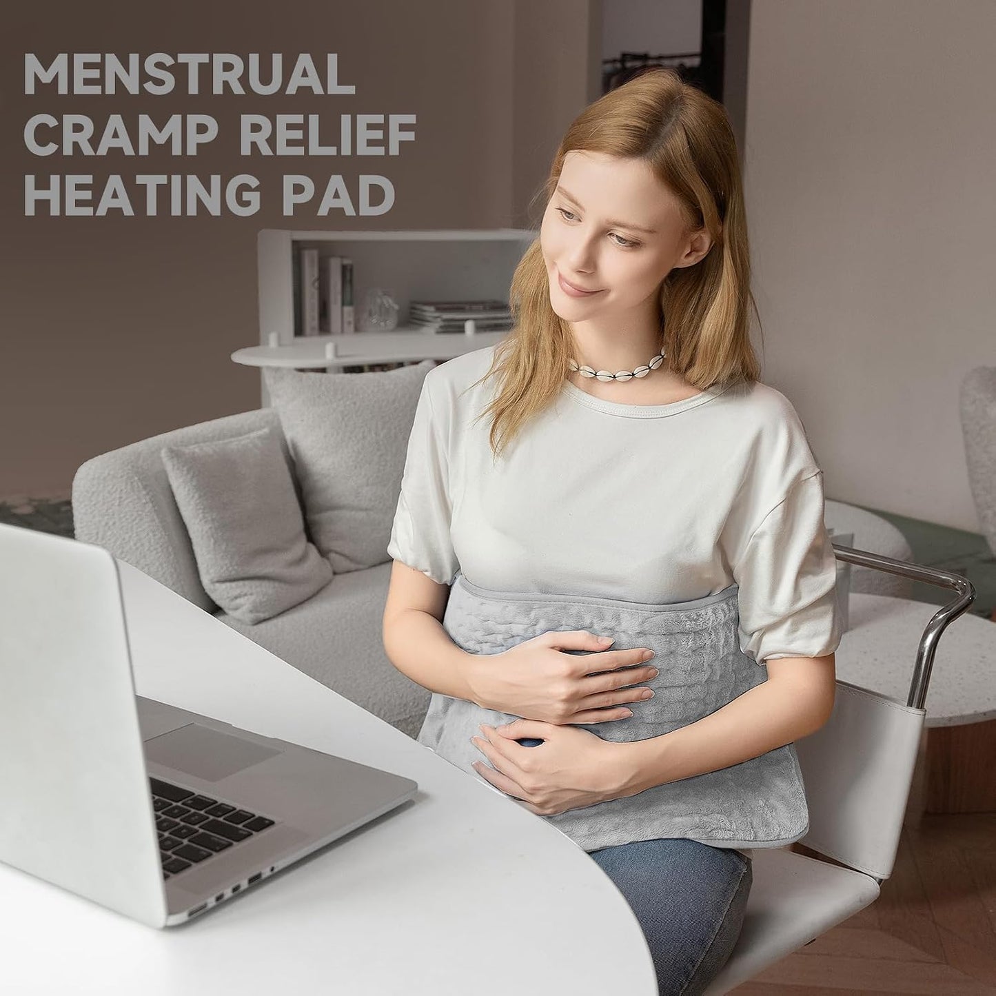 Heating Pad for Back, Neck, and Shoulder Pain Relief, Electric Heat Pad with 6 Heat Levels, Moist Heat Option, Auto Shut-Off, Birthday Christmas Gifts for Women Men Mom Dad Grandma, Gifts for her