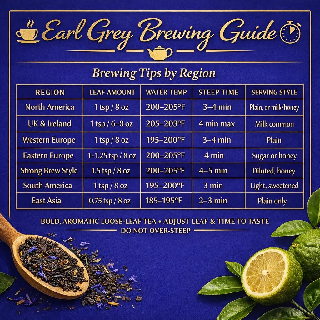 Fragrant Tales Earl Grey | 1LB (454g) | Loose Leaf Black Tea | Premium Ceylon Tea with Natural Bergamot Aroma & Blue Cornflower Petals | Strong, Smooth Flavor | Bulk Resealable Bag