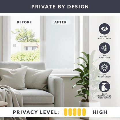 Blackout Light Effects Window Privacy Film by Artscape - Light Blocking Blackout Film, Static Cling, Full Coverage Privacy, Light Control, Helps Create a Calm, Focused Space - 17.72 x 72 Inch