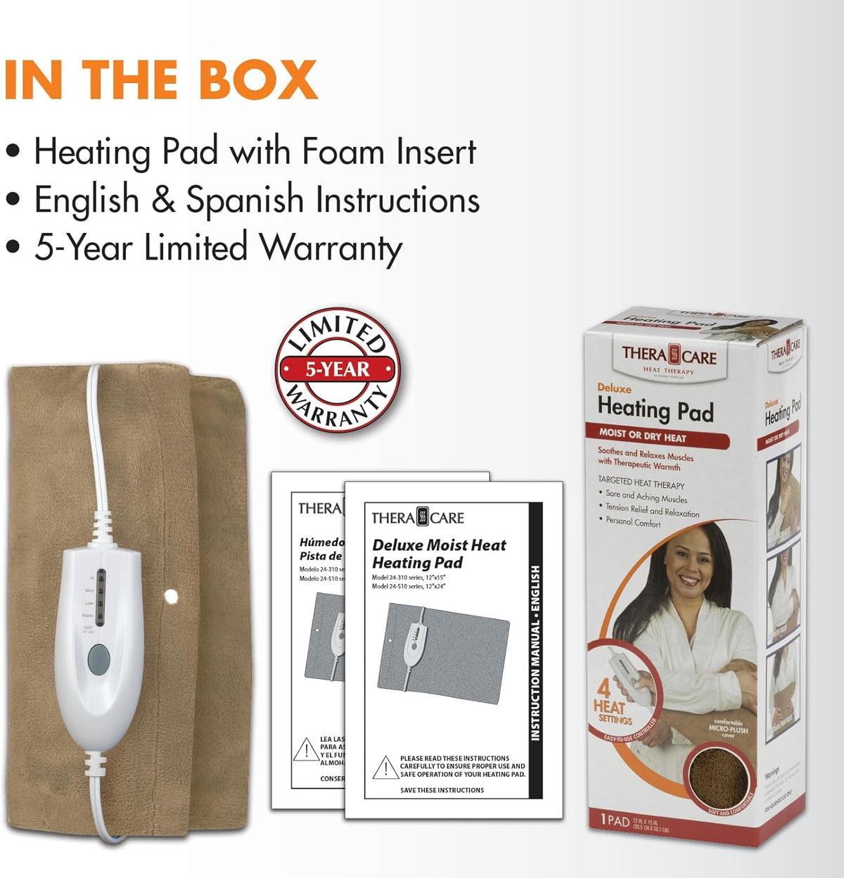 Deluxe Heating Pad Moist/Dry Heat Therapy