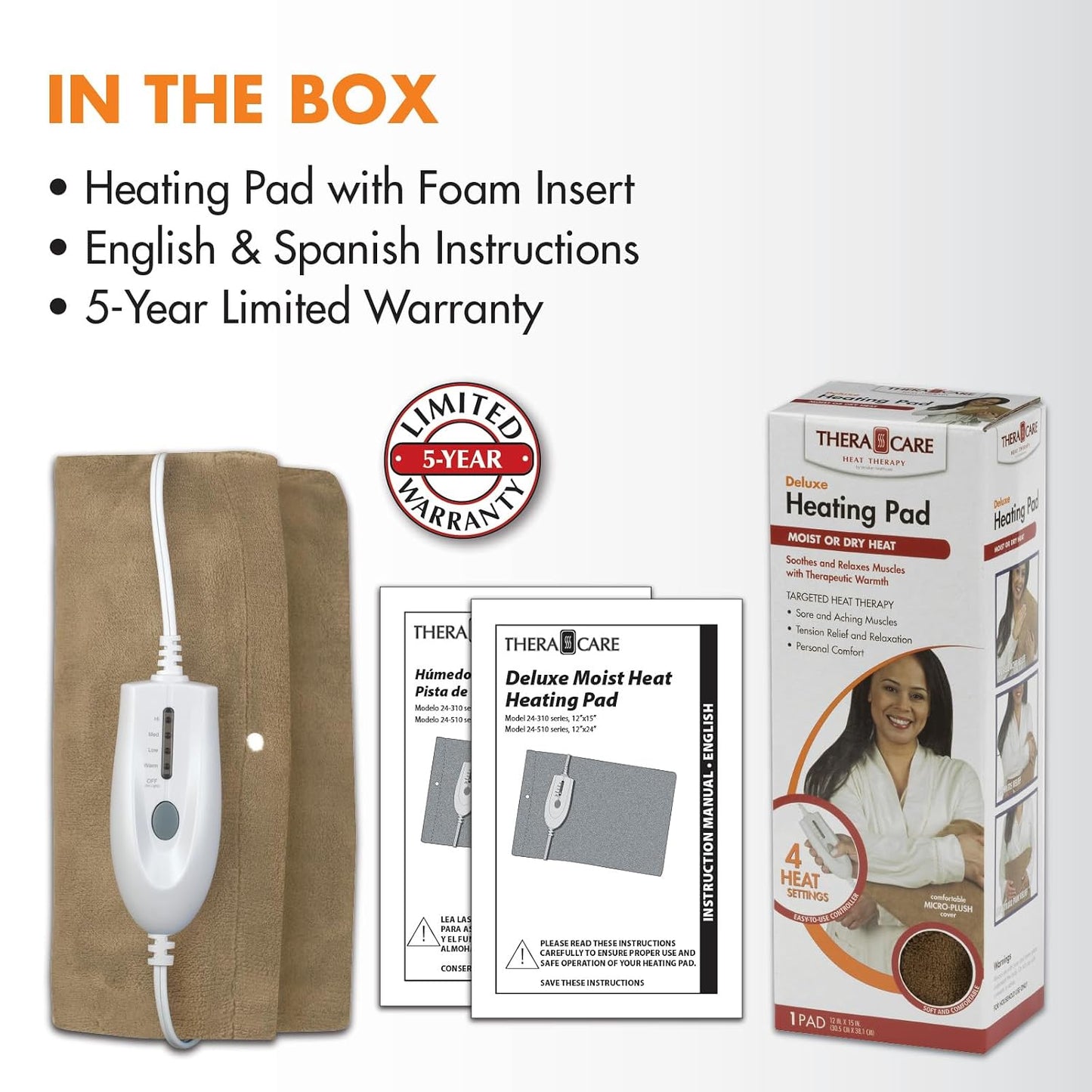 Deluxe Heating Pad Moist/Dry Heat Therapy