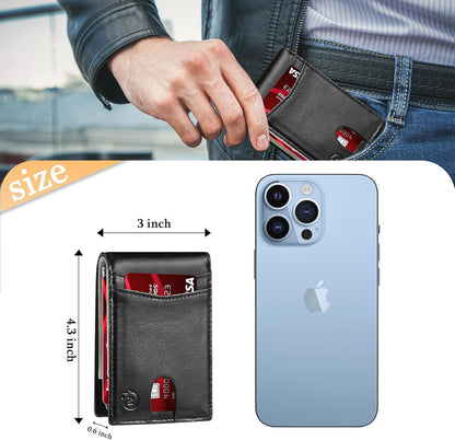 Smart Tracker Wallet for Men,Compatible with Android and Ios, Mens Wallet GPS Tracker Card Holder With Men Gift for Christmas. (Carbon Black) (iOS & Android)
