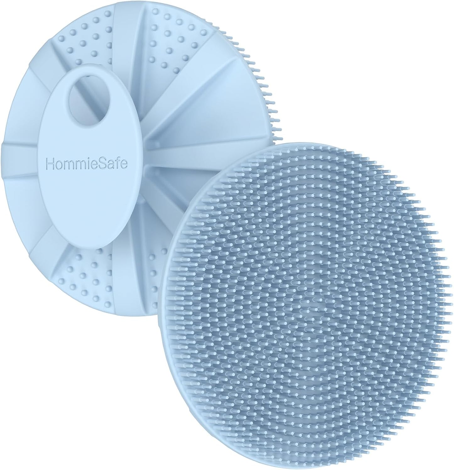 2 Pack Soft Silicone Shower Brush, Body & Face & Short Hair Wash, Bath Exfoliating Skin Massage Scrubber, Dry Skin Brushing Glove Loofah, Fit for Sensitive and All Kinds of Skin (PeonyPink+Green)