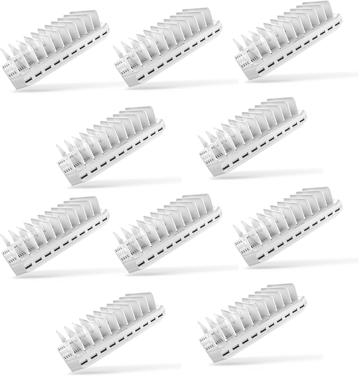 Unitek 10-Port Charging Station, USB Charger Organizer for Multiple Device