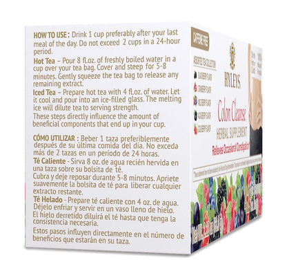 Hyleys Colon Cleanse Tea, Assorted, 42 Individually Wrapped Herbal Tea Bags