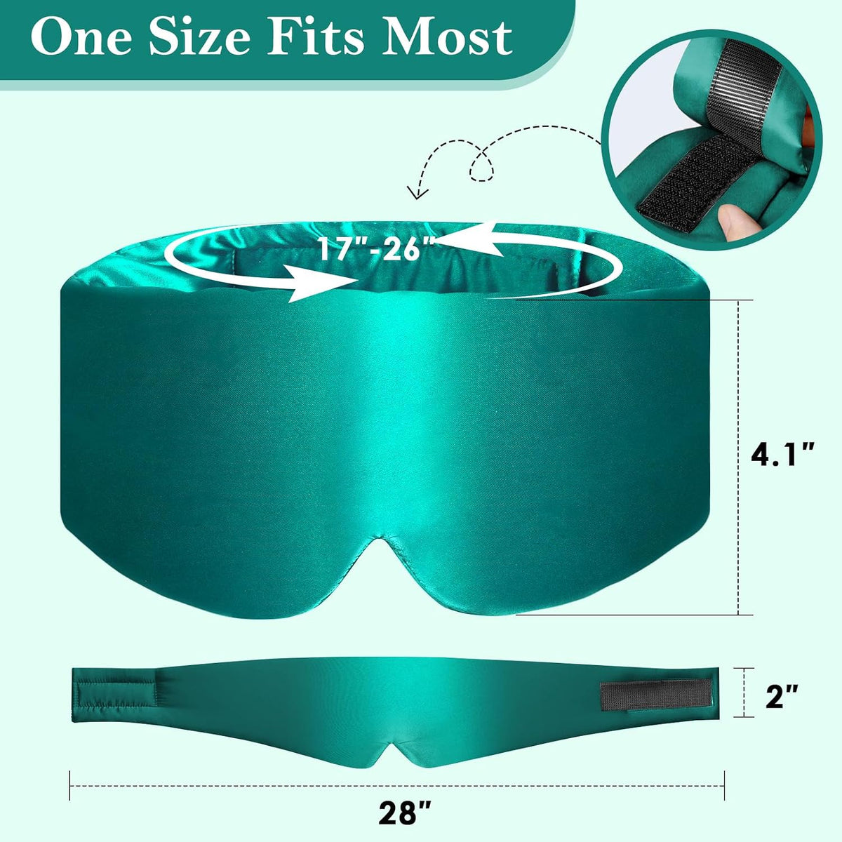 Silk Heated Eye Mask, USB Corded Electric Face Heating Pad for Sinus Pressure Relief, Warm Eye Compress for Dry Eyes, Stye and Tension Headache with 3 Temp Settings & 30-Min Auto Off, Forest Green