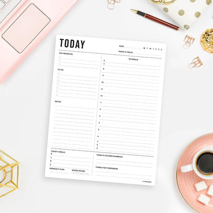 Daily Planner Notepad - 8.5x11 To Do List Organizer