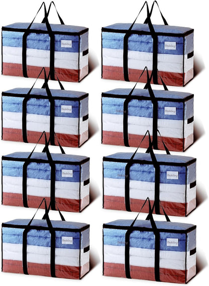 TAILI Blue Extra Large Moving Bags,Storage Bags with Visible Window