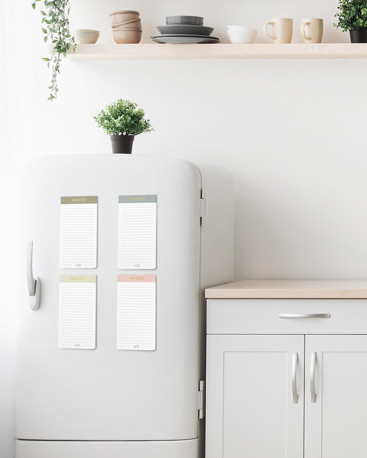 ZICOTO Beautiful Magnetic Notepads for Fridge - Set Of 4 Modern Note Pads