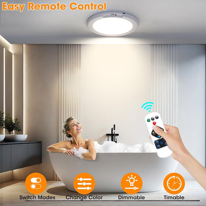 Gotopceed Rechargeable Motion Sensor Ceiling Light, Wireless Closet Light
