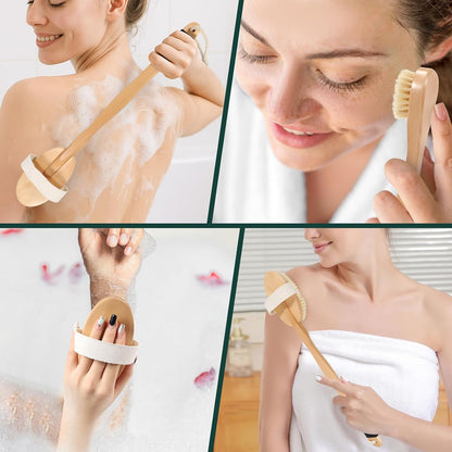 DEBETOOL Dry Brush Set with 3 Replacement Heads for Body & Face