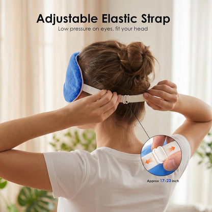 Heated Eye Mask for Dry Eyes, Steam Warm Compress for Stye Eye Treatment, Relieve, Hot Compress, Moist Heat Mask for Blepharitis (Steel Grey)