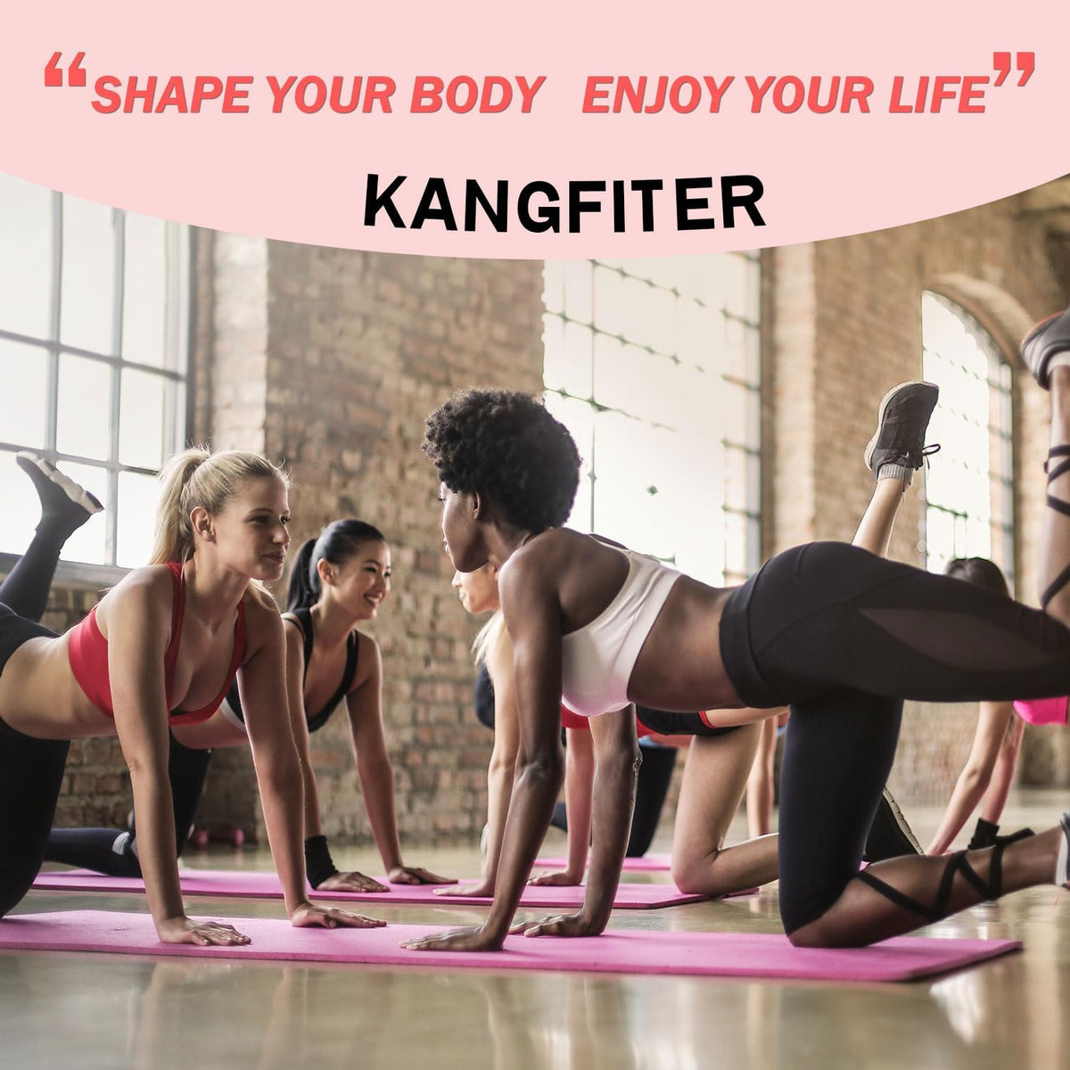 KANGFITER Non-Slip Fabric Resistance Bands for Working Out 3 Levels