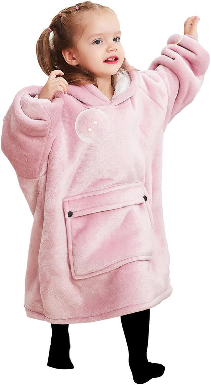 KFUBUO Wearable Blanket Hoodie for Adults Sherpa All Patterns Cat Oversized Sweatshirt Blanket with Pockets for Women