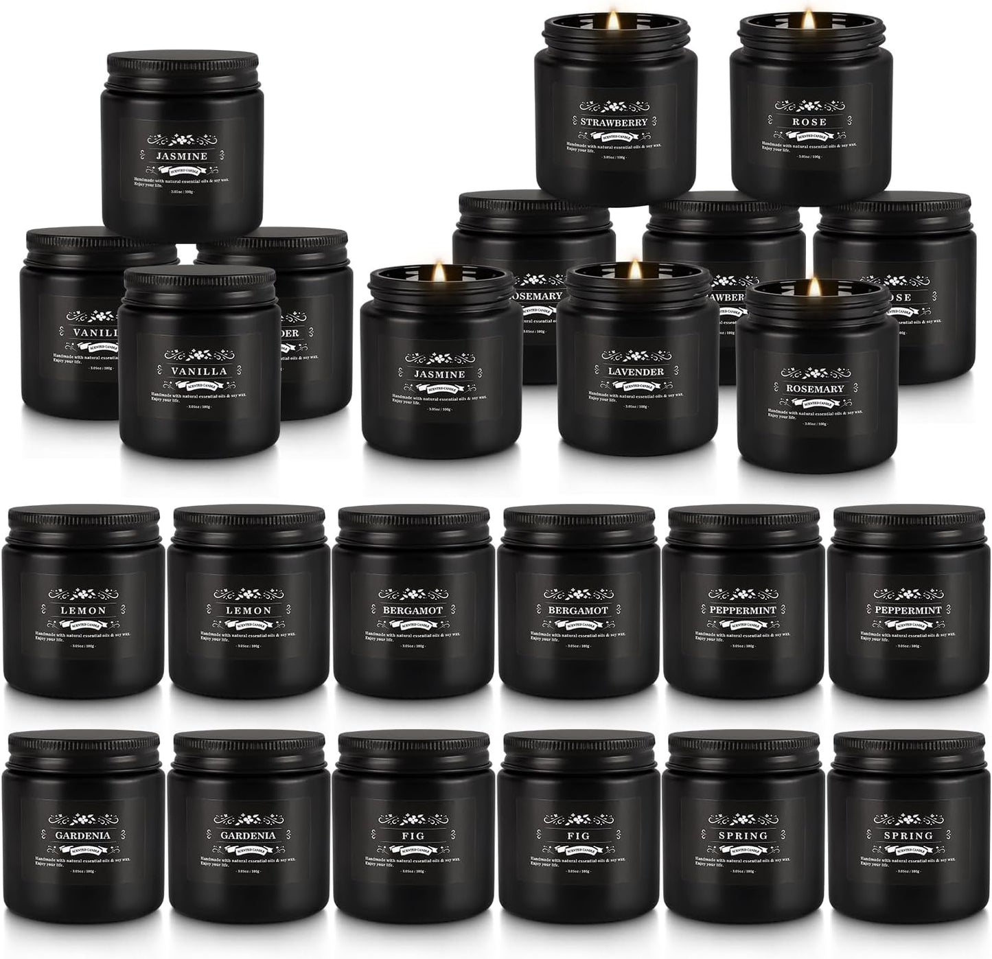 36 Pack Scented Candles Set for Home, Relaxing Stress Relief, Aromatherapy - Natural Soy Wax and Fragrance - Gifts for Women, Mom, Best Friend, Wife, Birthday