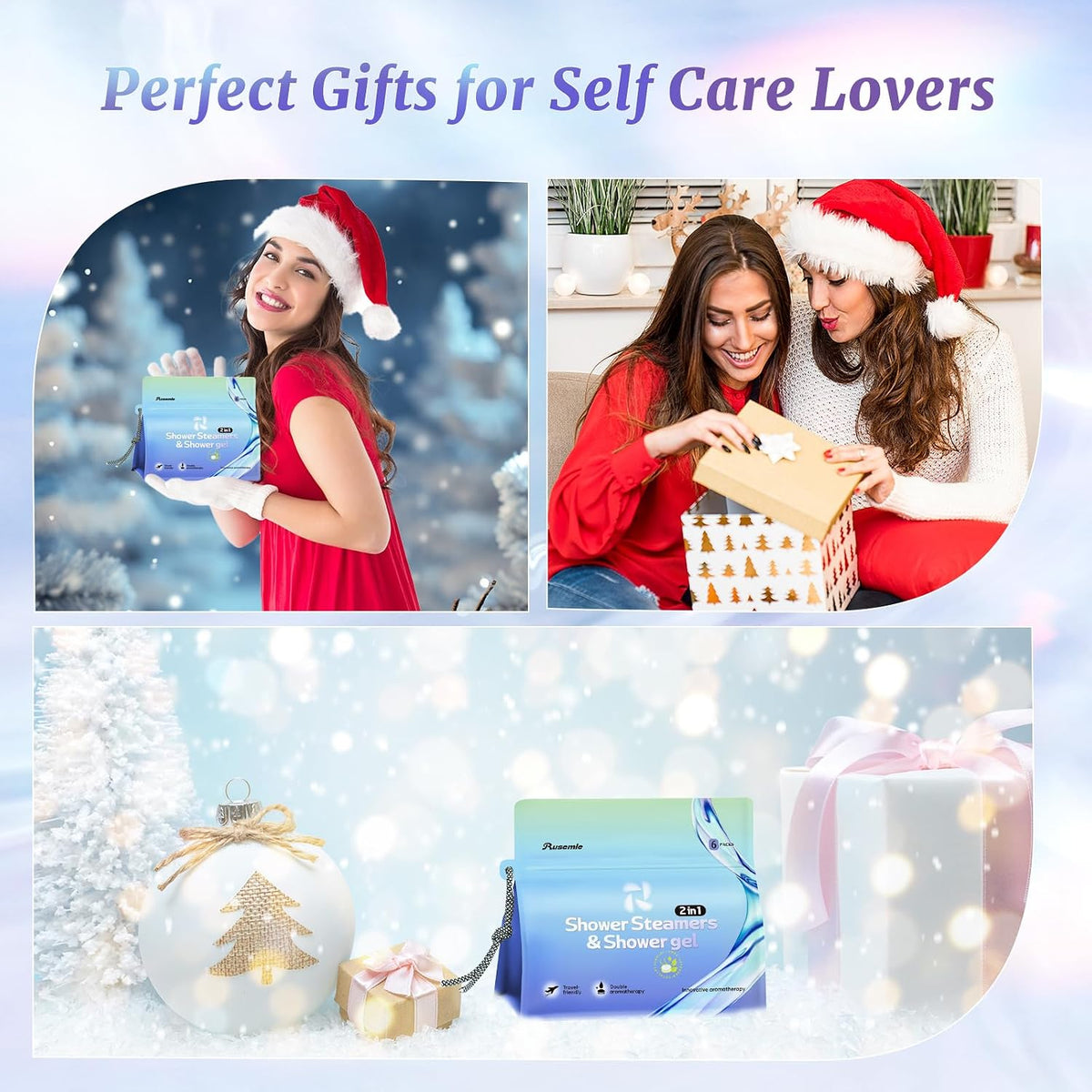 Shower Steamers Aromatherapy Birthday Gifts for Women - 8 Pack Shower Bombs with Natural Essential Oils, Self Care Relaxation Home Spa, Basket Stuffers White Elephant Gifts for Women Mom Wife Teens