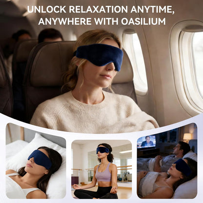 Lyocell Weighted Sleep Eye Mask for Women Men, 5.3oz & 7oz, Cooling, Removable Washable Weighted Bag, Light Blocking Eye Cover, Soft Eye Shade for Travel Essentials, Office Naps, Gift,Purple