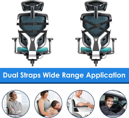 Niceeday Lumbar Support Pillow for Office Chair Car Back Support Pillow, Memory Foam Gaming Chair Desk Chair Back Cushion for Lower Back Pain Relief, Ergonomic Back Rest,Office Home Essentials
