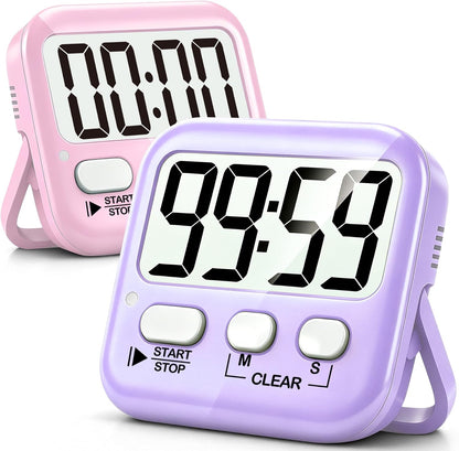 Antonki 2 Pack Digital Timer for Kids Classroom Kitchen Timers for Cooking
