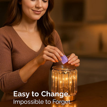 Melting Heater Electric Burning Wax Burner Electric Essential Oil Warmer Incense Wax Melt Warmer Night Light Aroma Decorative Lamp for Gifts & Decor(Golden)