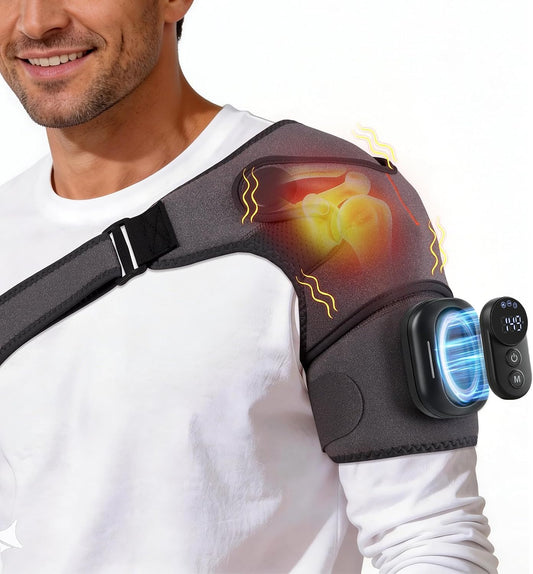 Cordless Shoulder Heating Pad with Detachable Magnetic Remote