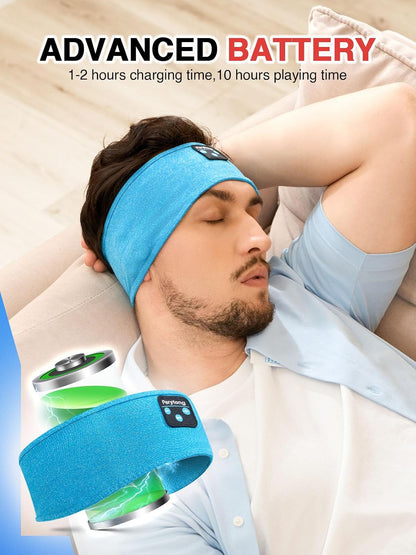 Perytong Sleep Headphones Wireless, Bluetooth Sports Headband Headphones with Ultra-Thin HD Stereo Speakers Perfect for Sleeping,Workout,Jogging,Yoga,Insomnia, Air Travel, Meditation (Grey)