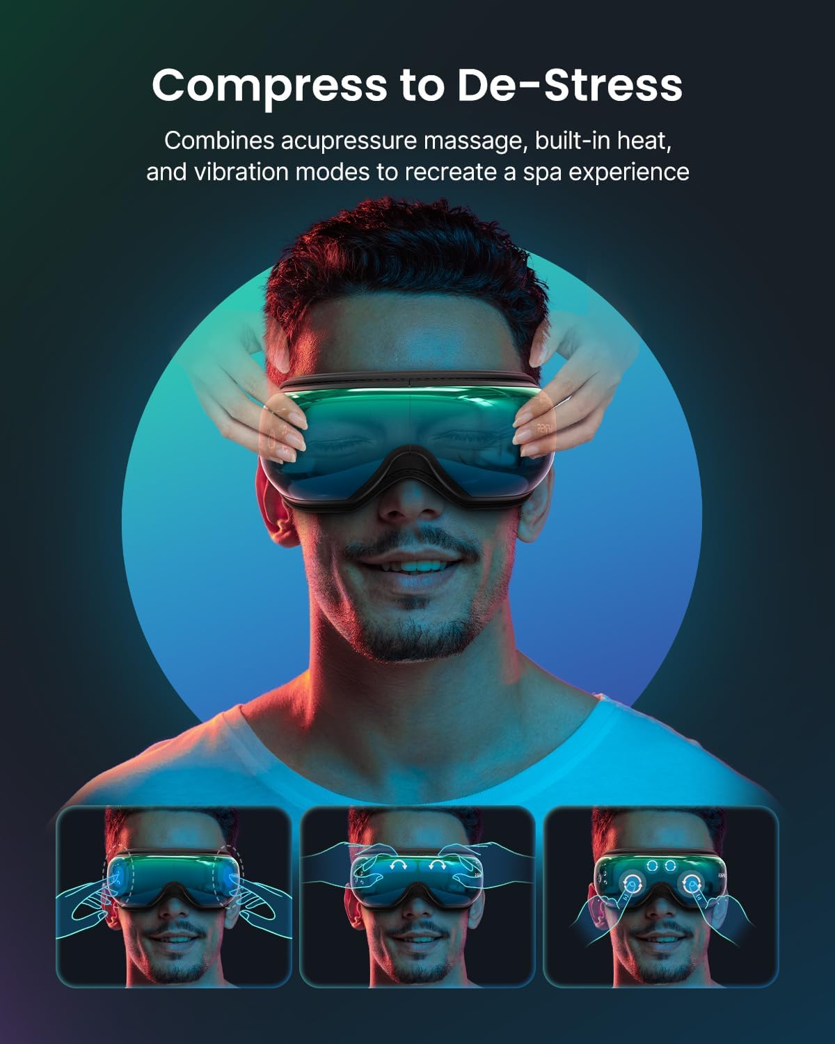 RENPHO Eyeris Masc Head and Eye Massager, FSA Eligible HSA