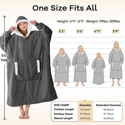 yescool Wearable Blanket Hoodie as Christmas Birthday Gifts for Women Mom - Colors B