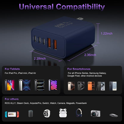 USB C Charger Block Fast Charging, 60W Phone Charger USBC Wall Plug Adapter