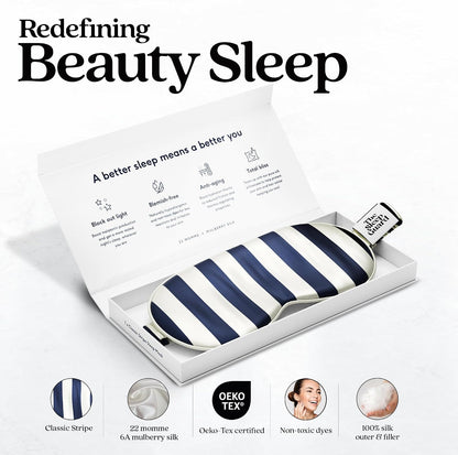 TheSleepGuard Pure Silk Sleep Mask [100% 6A Mulberry Silk, 22 Momme] Light Blocking Travel Essentials. Eye Masks for Sleeping. Black Oeko-Tex Blindfold. Eye Covers for Men & Women