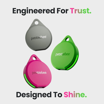 Pebblebee Clip 5 Bluetooth Tracker Tag for Keys & Bags, 130dB Siren