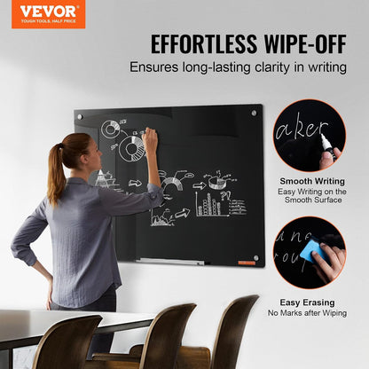 VEVOR Dry Erase Calendar for Wall, 36 x 24 Inches Whiteboard Calendar, Monthly Planner Magnetic Dry Erase Board, 1 Magnetic Erase & 2 Dry Erase Marker & Movable Tray for Restaurant Office Home School