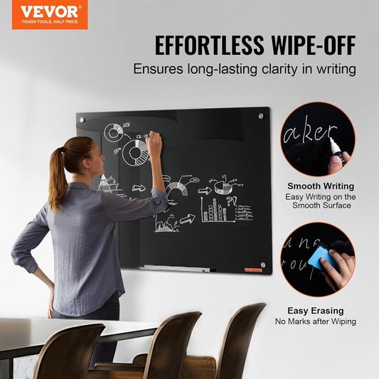 VEVOR Dry Erase Calendar for Wall, 36 x 24 Inches Whiteboard Calendar, Monthly Planner Magnetic Dry Erase Board, 1 Magnetic Erase & 2 Dry Erase Marker & Movable Tray for Restaurant Office Home School