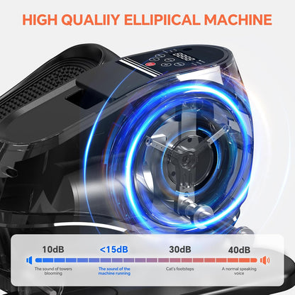 Under Desk Elliptical Machine, 16-Speed Electric Elliptical Leg Exerciser as Seen on TV for Seniors, Quiet Portable Seated Pedal Exerciser for Home Office with Auto & Manual Modes, and Remote Control