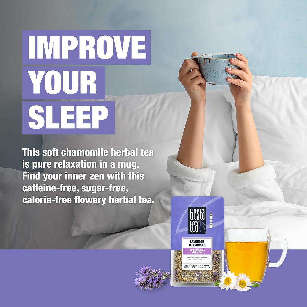 Tiesta Tea Lavender Chamomile Herbal Tea Loose Leaf Caffeine Free 0.9oz