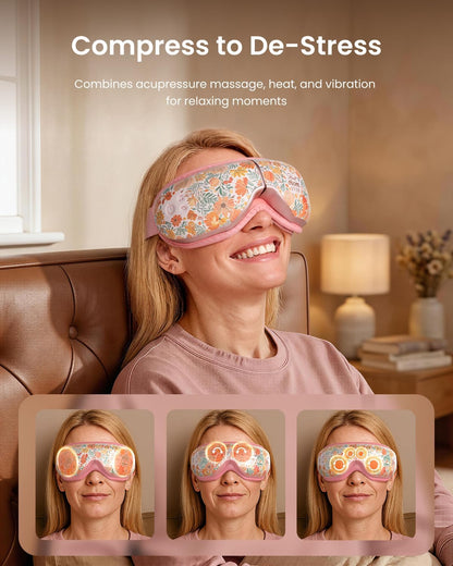 RENPHO Eyeris 1 Eye Massager with Heat, FSA Eligible HSA, Heated Eye Mask for Head Tension, Eye Strain & Screen Fatigue, Birthday Gifts for Men and Women