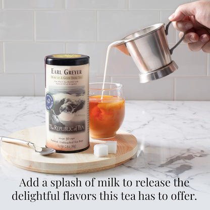 The Republic of Tea Earl Greyer Black Tea, Naturally Caffeinated, 50 Count