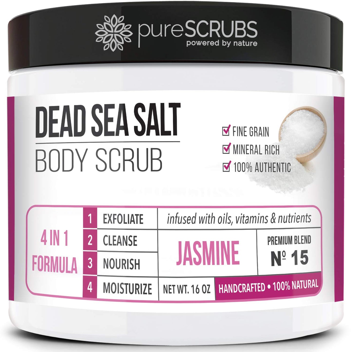 pureSCRUBS Premium Cucumber Body Scrub Set, Exfoliating Dead Sea Salt Scrub