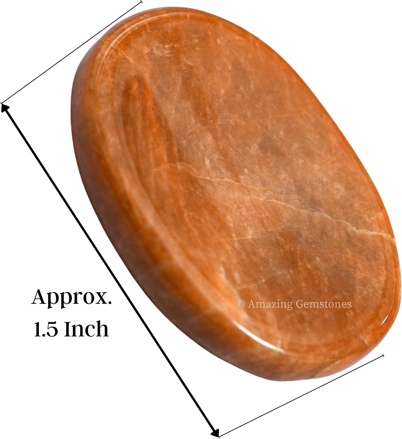 Amazing Gemstone Labradorite Thumb Worry Stone, Anxiety Stone, Healing Crystals - Piedra Crystal Fidget for Gift, Meditation, Calming, Relaxation, Stress Relief - Colors A