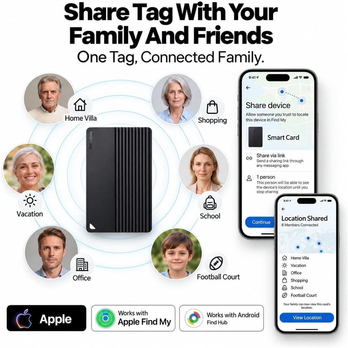 Wallet Tracker Card iOS & Android,0.10-Inch Ultra-Slim Bluetooth Locator