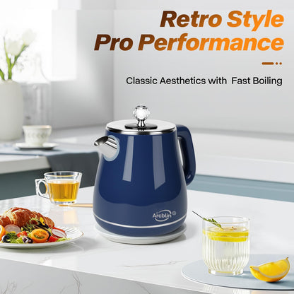 1.8L Electric Kettle, Tea Kettle with Fast Boil 1350W, Pearl White