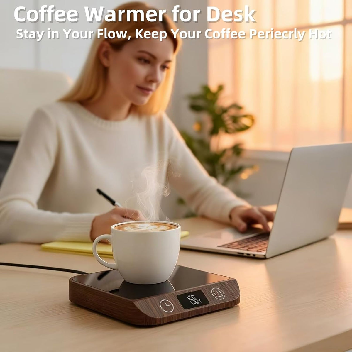 Coffee Mug Warmer & Candle Warmer 2-in-1, Electric Cup Warmer for Desk