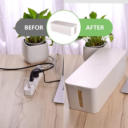 Cable Management Box, Large Cord Organizer Box to Hide Power Strip