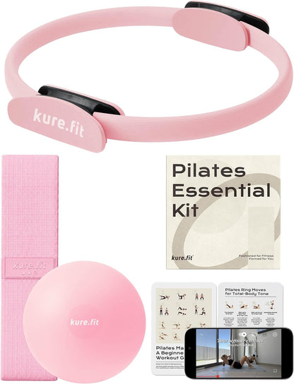 Pilates Kit for Women – Home Pilates Equipment Set with Ring, Ball & Resistance Bands | Pilates Starter Kit with Accessories in Gift Box