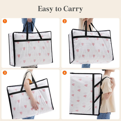 Lifewit 45L Clear Clothes Storage Bags,Plastic Foldable Blanket Storage Bag